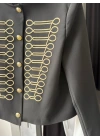 SİYAH GOLD NAKIŞLI HAKİM YAKA CEKET 6351