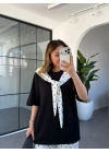 EKRU PUANTİYE FULAR DETAYLI MODAL EŞOFMAN TAKIMI 4130