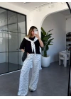 EKRU PUANTİYE FULAR DETAYLI MODAL EŞOFMAN TAKIMI 4130