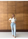AÇIK MAVİ KESİK PAÇA JEAN