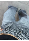 ANTRASİT BELİ ÖRGÜ DETAY JEAN