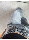 ANTRASİT BELİ ÖRGÜ DETAY JEAN