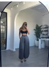 ANTRASİT ŞALVAR MODEL SATEN PANTOLON