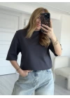 Antrasit Vatkalı Massimo Marka Model T-shirt