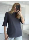 Antrasit Vatkalı Massimo Marka Model T-shirt