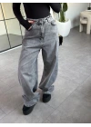 ANTRASİT WİDE LEG JEAN