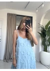 BEBE MAVİSİ PÜSKÜL ELBİSE