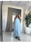 BEBE MAVİSİ PÜSKÜL ELBİSE