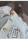 BEJ AJURLU GOLD DÜĞMELİ TRİKO