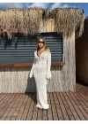 Bej Beach Cover-Up Elbise