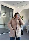 BEJ BELİ BÜZGÜLÜ KAPİTONE MONT