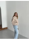 BEJ PİLE DETAYLI CEKET