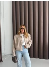 BEJ PİLE DETAYLI CEKET