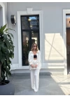 BEJ VİNTAGE SATEN GÖMLEK PANTOLON TAKIM