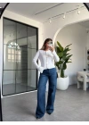 BEYAZ GOLD DÜĞME DETAYLI TRİKO HIRKA