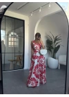 BEYAZ KARIŞIK DESENLİ CROP ETEK TAKIM