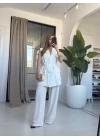 BEYAZ PREMİUM KALİTE PR YELEKLİ TAKIM