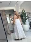 BEYAZ PÜSKÜL ELBİSE