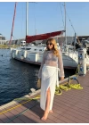 BEYAZ SEDEFLİ SİMLİ ETEK