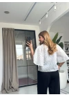 BEYAZ YARIM KOL FİSTO GÖMLEK