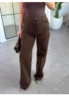 KAHVE WIDE LEG JEAN