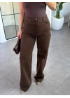 KAHVE WIDE LEG JEAN