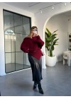 BORDO ASİMETRİK KAYIK YAKA TRİKO