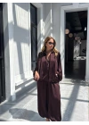 BORDO BOMBER SATEN CEKET