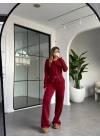 BORDO ÇITÇIT DETAYLI TRİKO TAKIM
