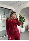 BORDO ÇITÇIT DETAYLI TRİKO TAKIM
