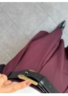 BORDO PİLİSELİ KEMERLİ ETEK