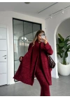 BORDO ŞALLI YUMUŞACIK TRİKO TAKIM