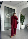 BORDO ŞALLI YUMUŞACIK TRİKO TAKIM