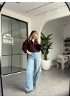 BORDO TORBA CEPLİ BOMBER CEKET