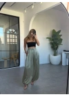 ÇAĞLA YEŞİLİ ŞALVAR MODEL SATEN PANTOLON