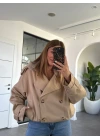 CAMEL KÜRK YAKA TRENÇKOT