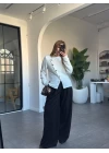 EKRU ÇAPRAZ GOLD DÜĞMELİ HIRKA