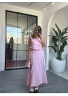PEMBE MÜSLİN ETEK TAKIM
