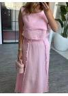 PEMBE MÜSLİN ETEK TAKIM