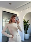 EKRU DİLVİN YARIM BALIKÇI YAKA BODY