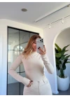 EKRU DİLVİN YARIM BALIKÇI YAKA BODY