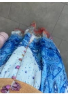 ETNİK DESEN BALON KOL ELBİSE