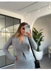 GRİ ETEK HIRKA TRİKO TAKIM