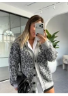 GRİ FÜME LEOPAR DESEN HIRKA