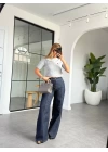 GRİ KISA KOL KALP NAKIŞLI TRİKO