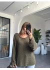 HAKİ KAYIK YAKA TRİKO
