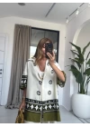 HAKİ TULİPA ETNİK DESEN TAKIM