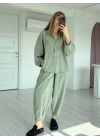 Haki Yumoş Dokulu Modal Takım