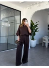 KAHVE BLUZ PANTOLON TAKIM 51357