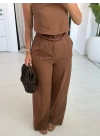 KAHVE BONCUK İP ASKILI TAKIM